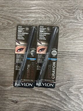2X Revlon ColorStay Eyeliner Pencil 202 Black Brown